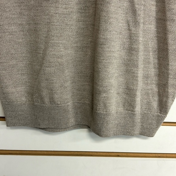 NWT Turnbury Extra Fine Merino Wool Tan Sweater Vest S Biella Yarn Super Soft - Picture 4 of 14